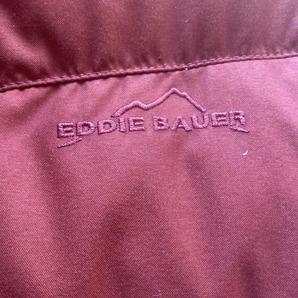 Brick Red Colored Retro Style Eddie Bauer Goose Down Vest - Size L - Picture 7 of 9